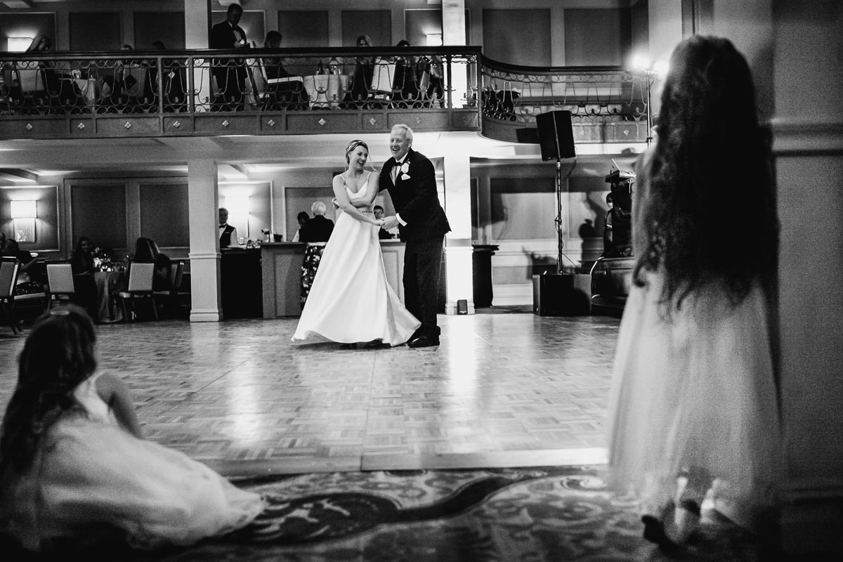 First-dance-with-flower-giirls-at-St-Anthony-Hotel-in-San-Antonio-texas-by-Philip-Thomas-Photography-L1005651