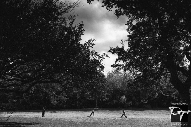 Boys playing in Green Pastures, Austin