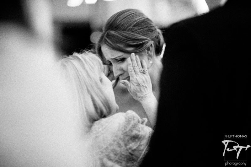 Mother and daughter share an emotional moment