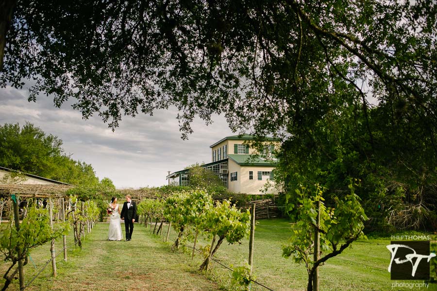 Bride and Groom walk The Vineyards San Antonio