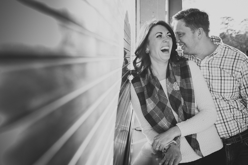 A funny moment between the couple at Hermann Park