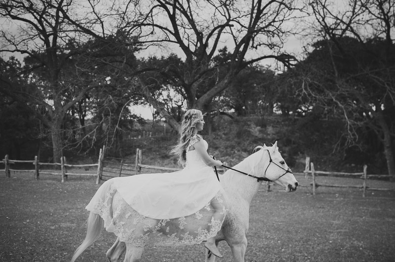 The bride and her horse