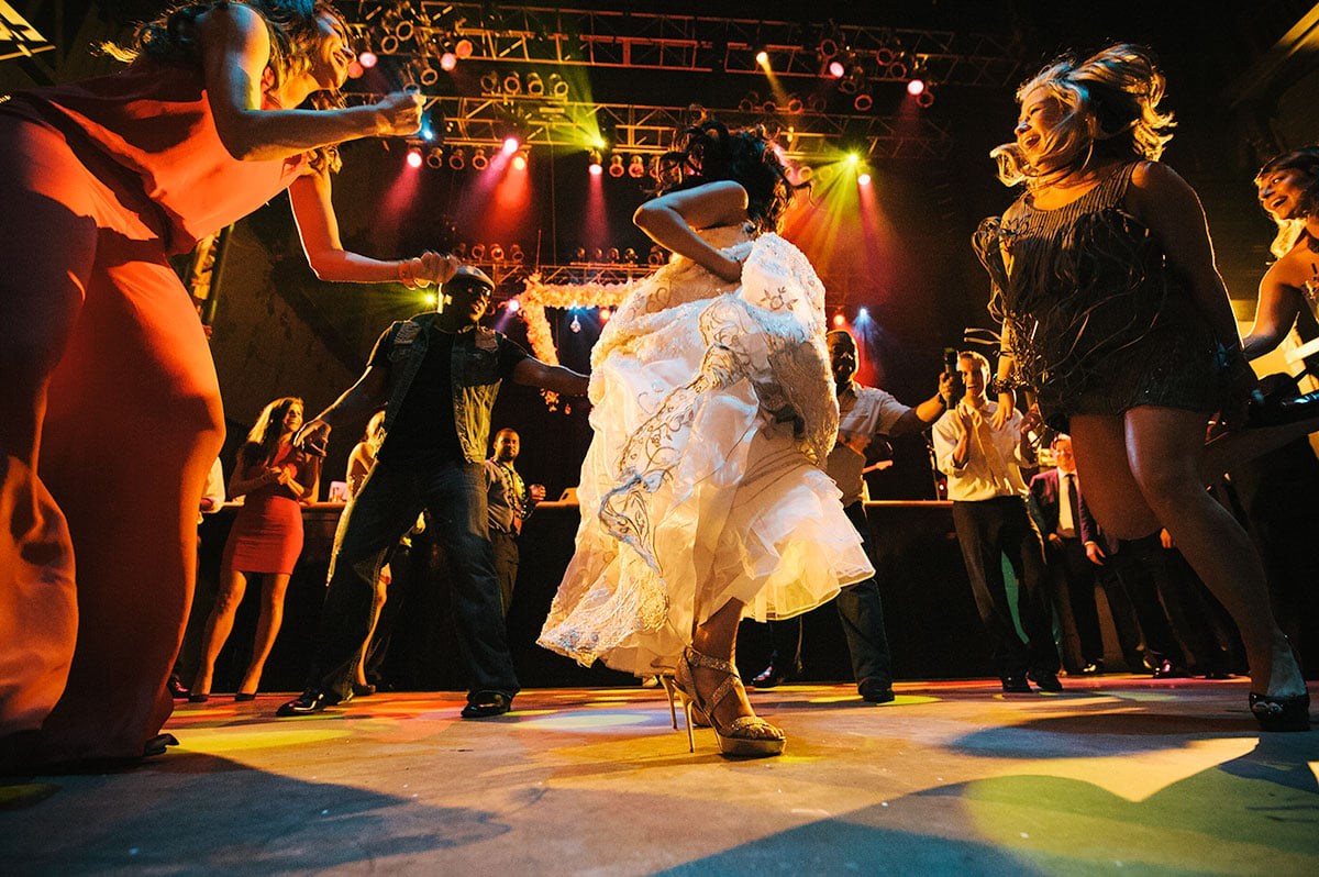 A Jewish reception as bride dances at House of Blues