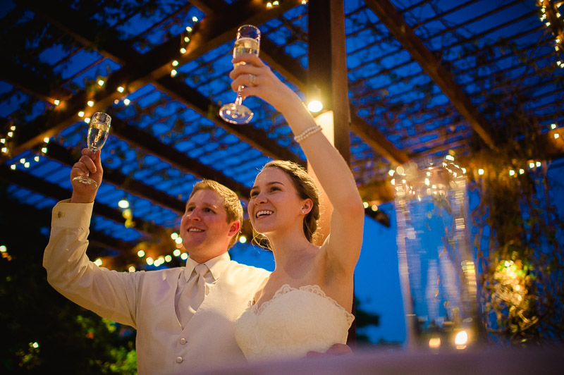 wedding toasts at Paesanos