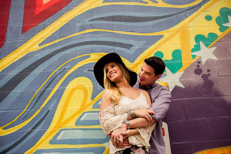 Gonzos 24/7 Graffiti mural, Houston, Engagement Session