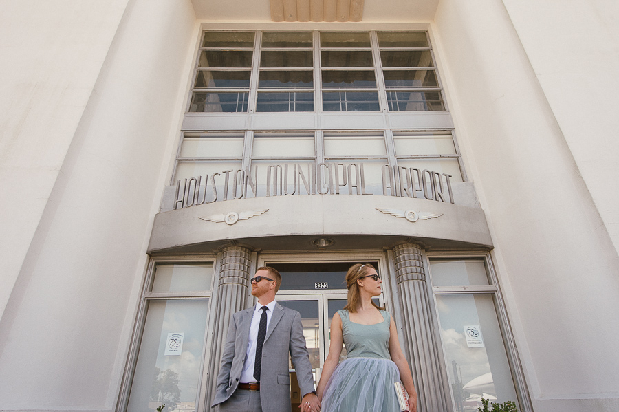 1940 Air museum Houston Engagement Session