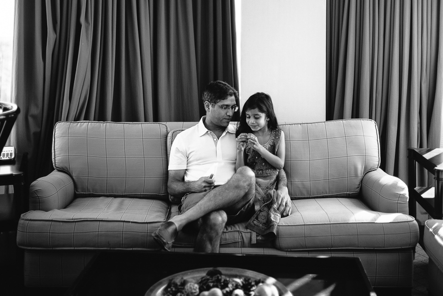 Father with daughter and flower girl Sheraton Mahwah Hotel New Jersey