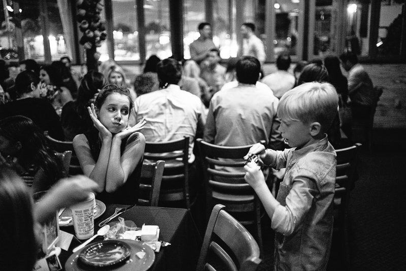 Rehearsal Dinner - Girl and boy pulling funny face