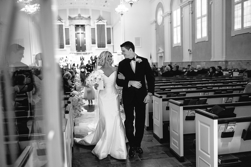 Couple just married at St. Luke's