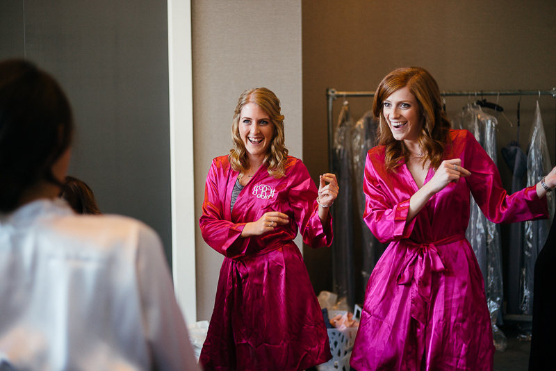 Bridesmaids dancing at W Hotel , Austin