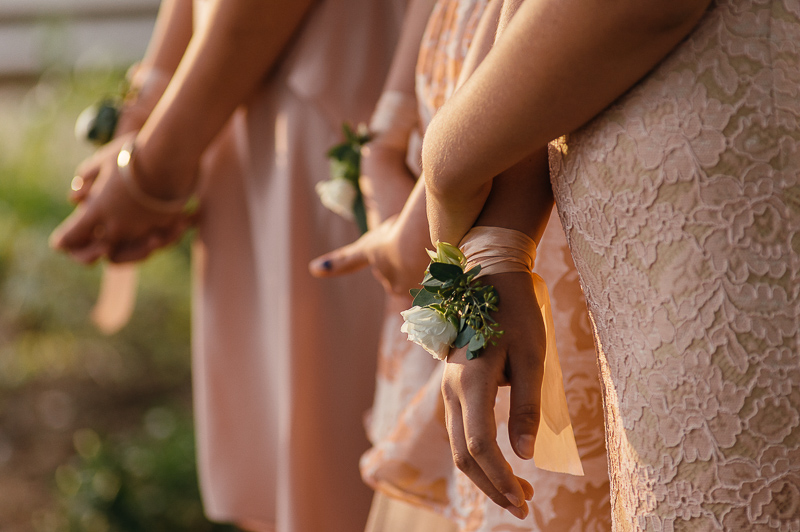 Bridesmaids and their flowers Hoffman Haus