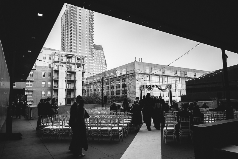 Guests arriving for Jewish wedding at W Hotel