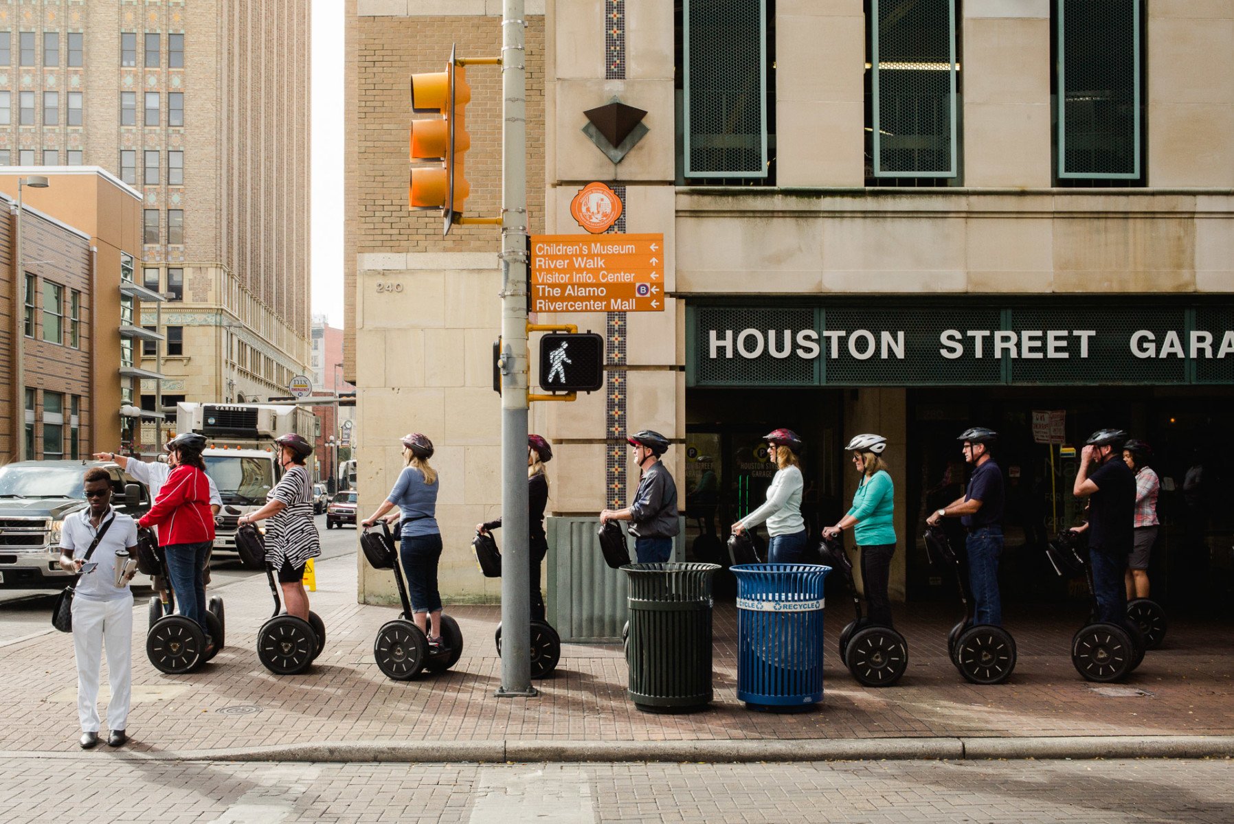 Street photography - Segways on Houston Street, San Antonio