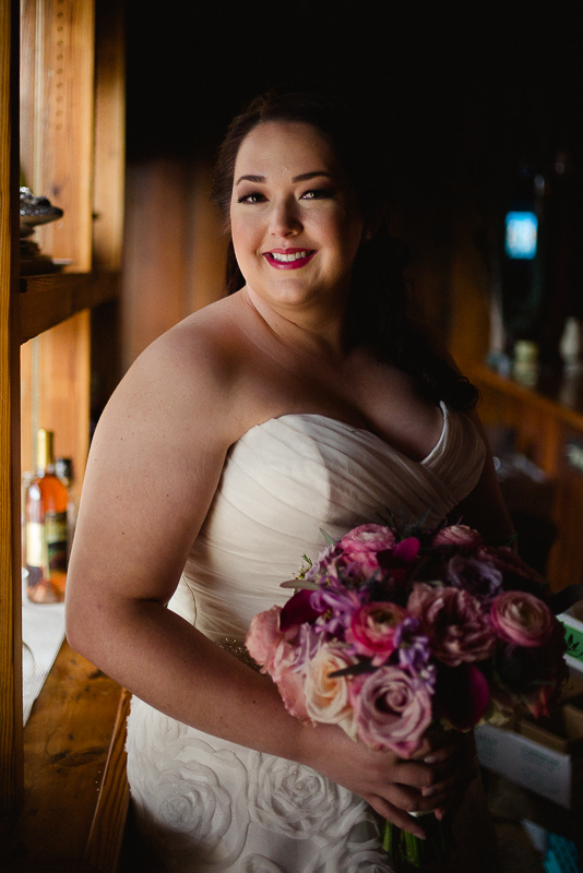 Bride posing at Welfare Cafe