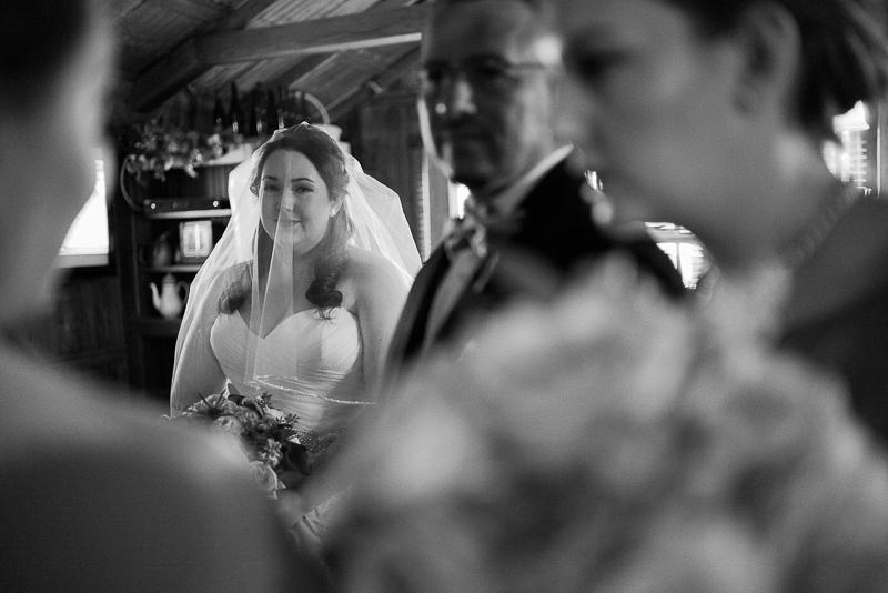 Bride looking relaxed before ceremony at Welfare Cafe