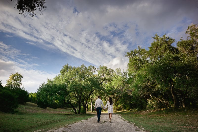 Hill Country Engagement session at clear springs park