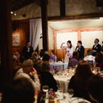 Bride and groom speech Welfare Cafe wedding