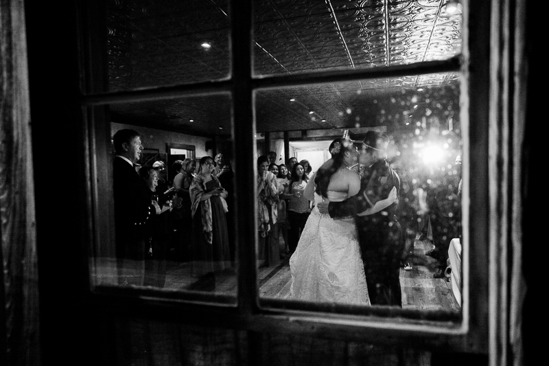 Cake cutting through window at Welfare cafe