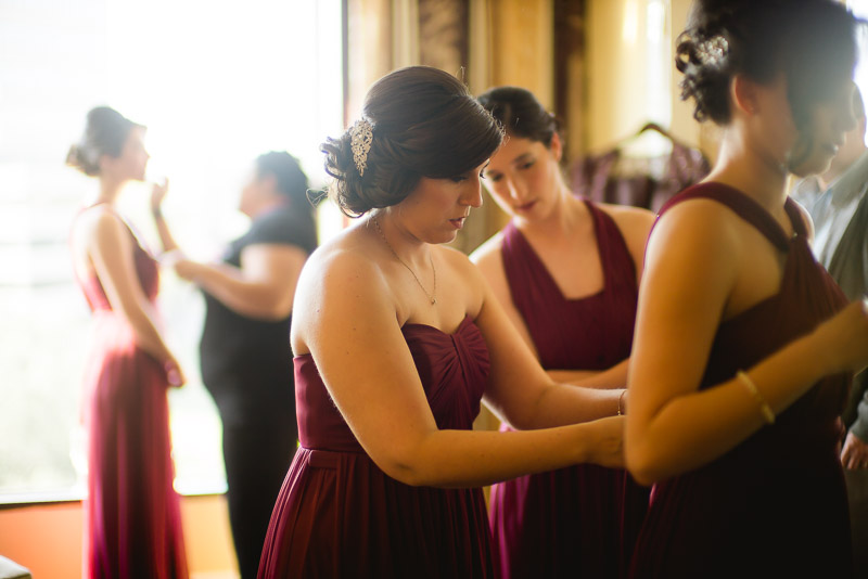 Bridesmaid get ready at Omni Houston Hotel