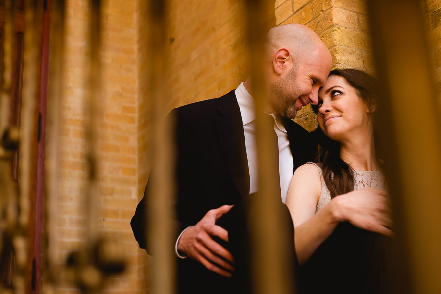 Bryan Museum Galveston on staircase with engaged couple session