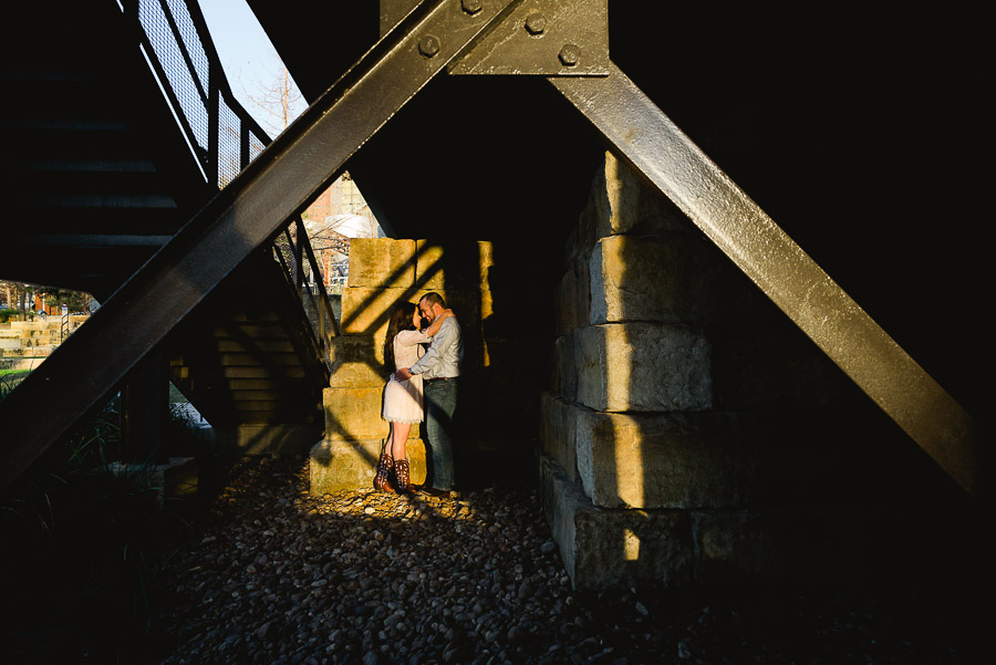 Under the bridge engagement shoot