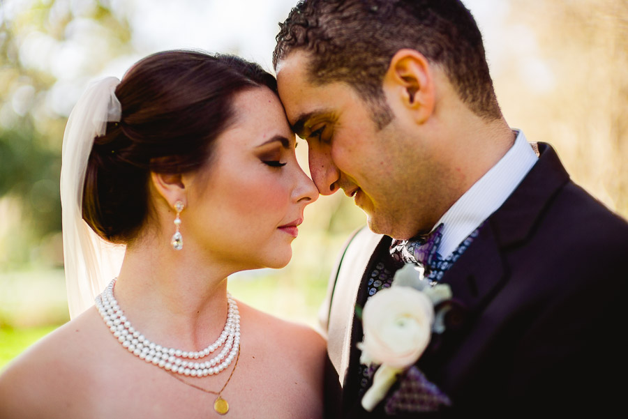 Posed picture of Erin and Saif at Dominion Country Club