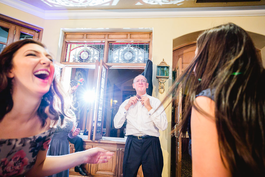 Charlie Chaplin joker at wedding reception