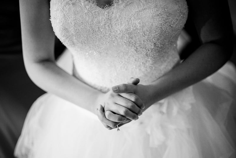 I love to photograph brides hands at Margarite B. Parker Chapel