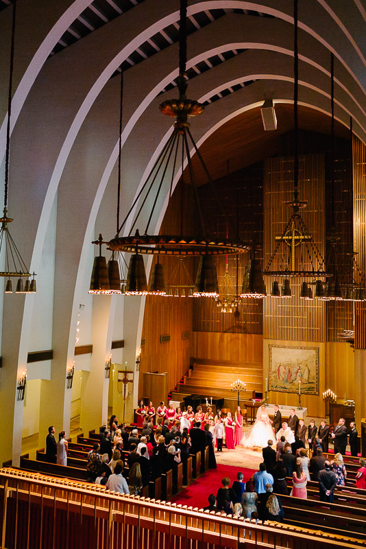 Margarite B. Parker Chapel wedding ceremony from alter