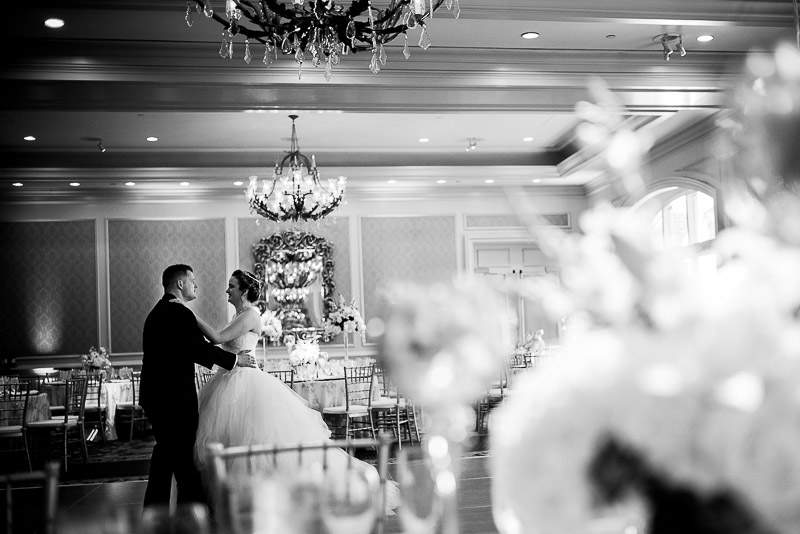 Wedded couple practise first dance at The Westin Riverwalk, San Antonio, Texas