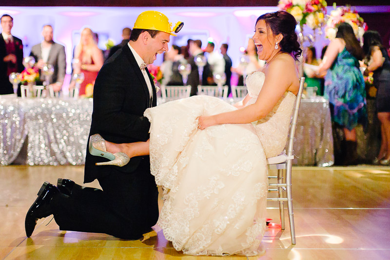 Laughs for couple Pearl Brewery, San Antonio, Texas wedding reception