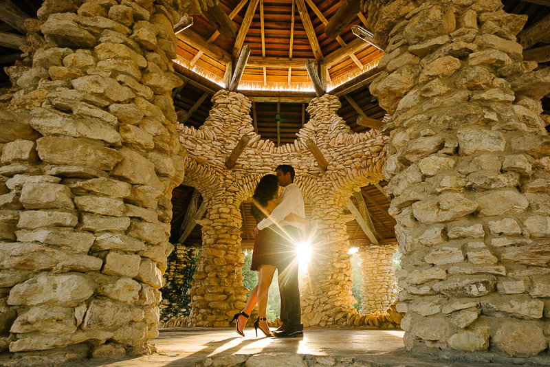 Japanese sunken gardens engagement shoot