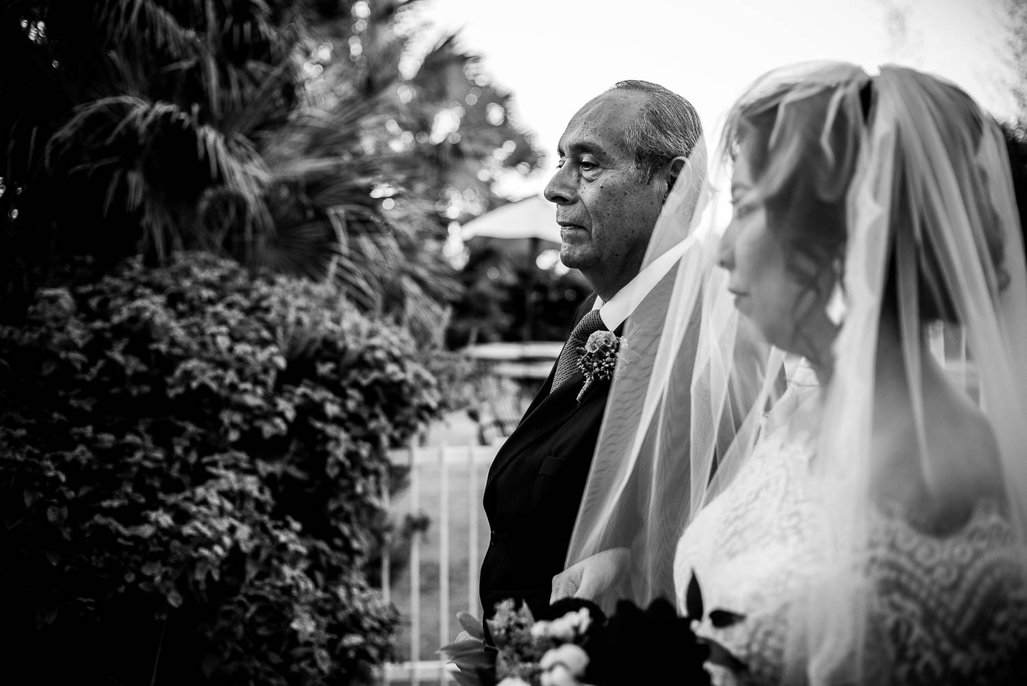 Father and daughter wait as ceremony begins hotel-alsace-wedding-photographer-philip-thomas