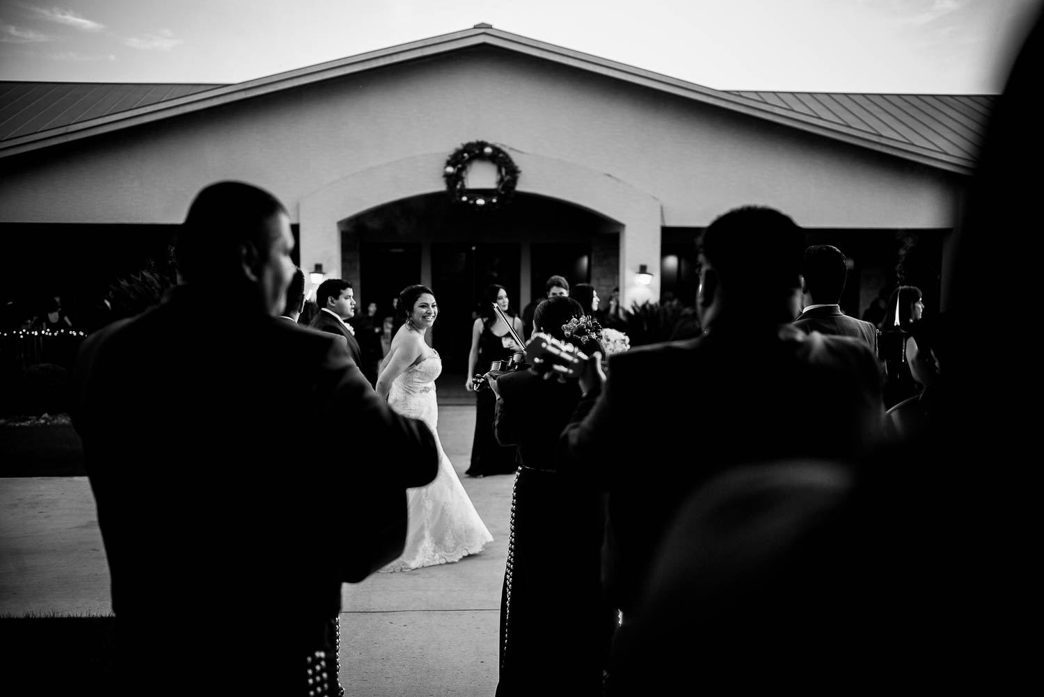 Couple make their entrance at granberry-hills-weddings-philip-thomas-photography