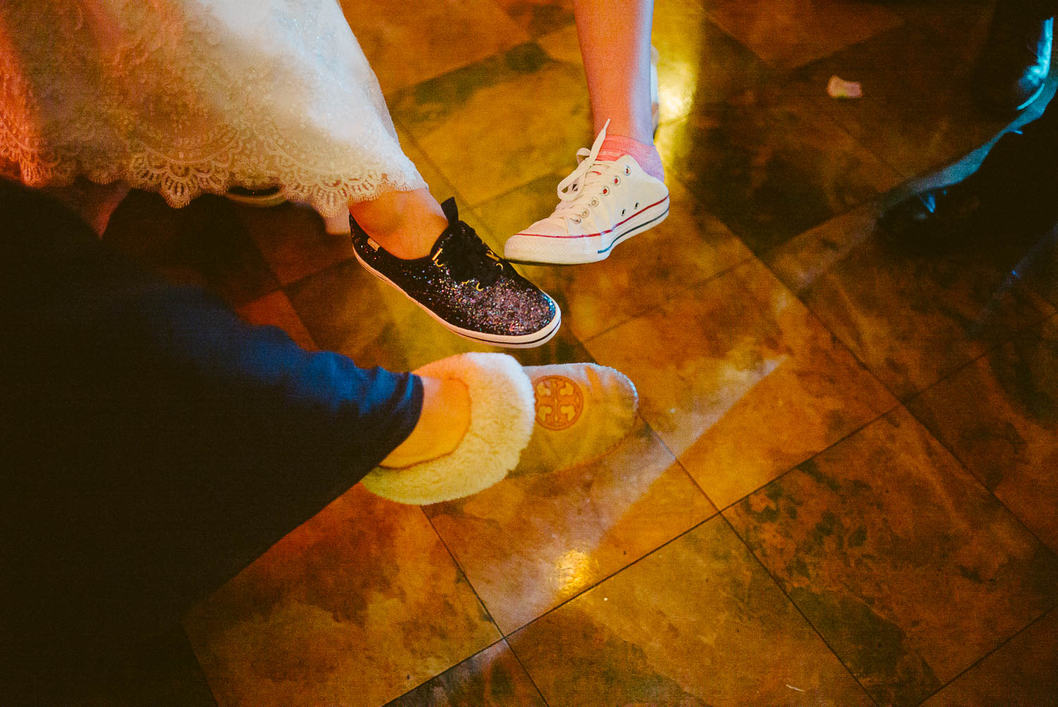 Toes in with cool shoes at a wedding reception Granberry Hills Wedding, Philip Thomas Photography