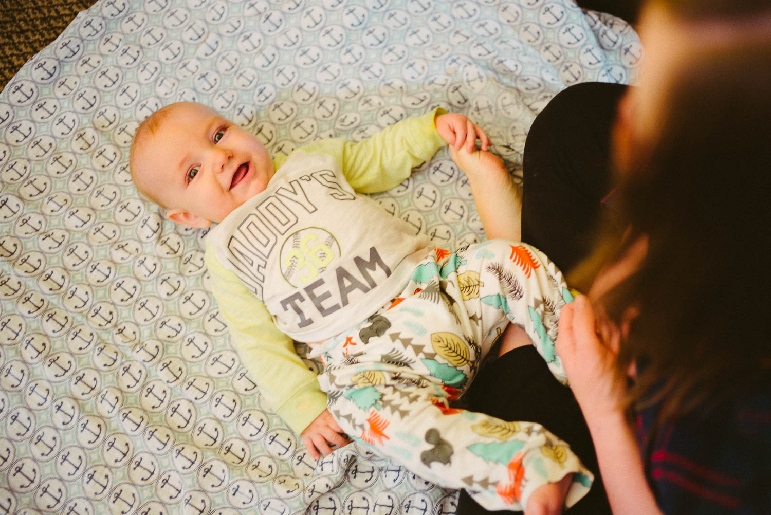 smile from a beautiful baby at a Takoma Park Washington D.C-Leica Wedding photographer-Philip Thomas