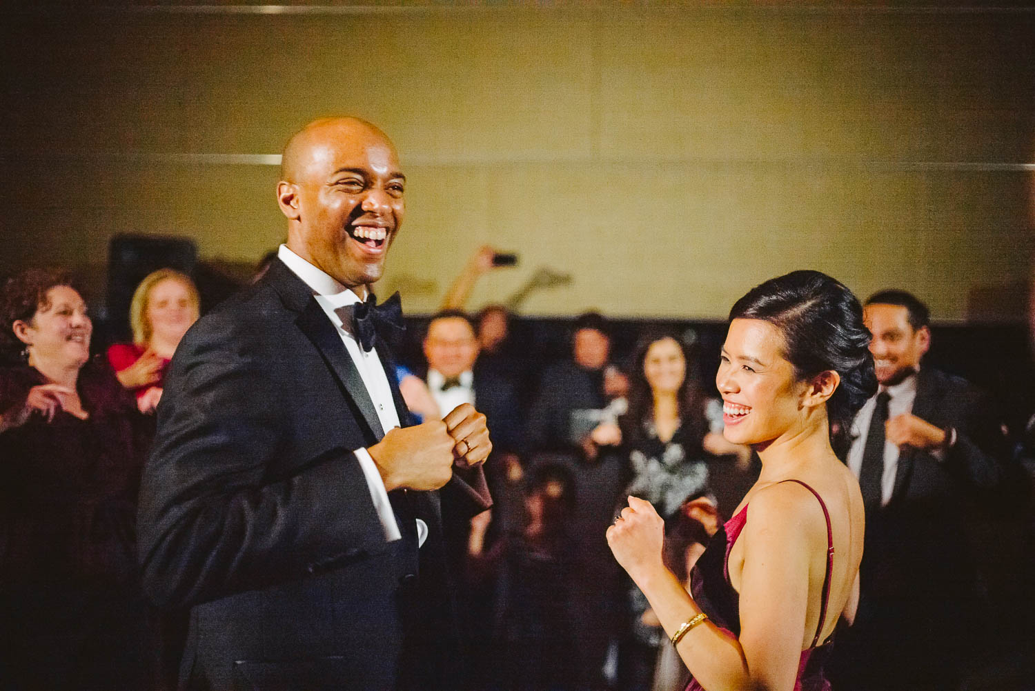 Couple on dance floor in a moment of joy at La Orilla Del Rio Ballroom-Leica photographer-Philip Thomas Photography