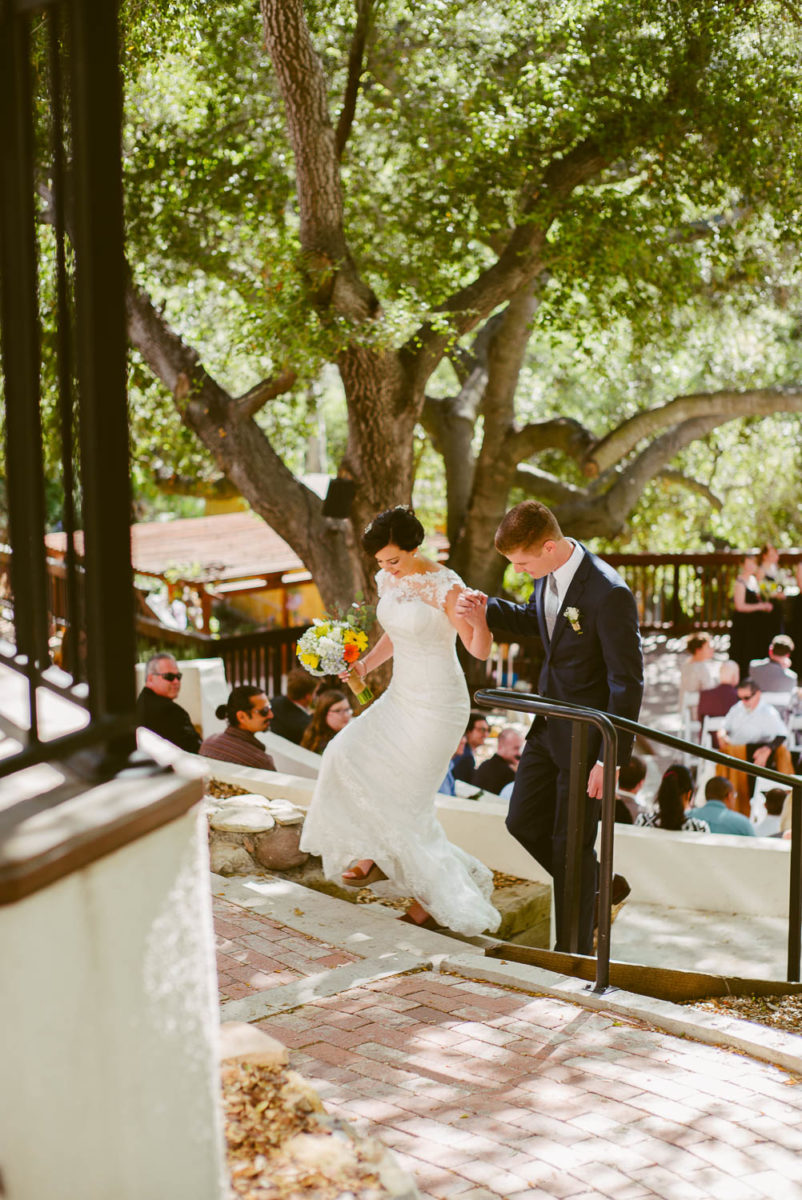 Bride and groom just married at 1909 Topanga California Wedding-Leica-Philip Thomas