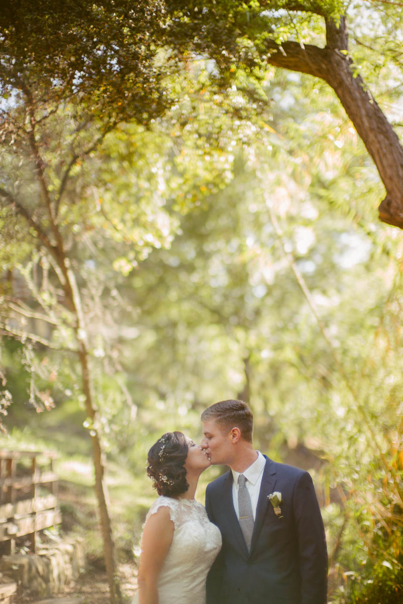 Just married couple at 1909 Topanga California Wedding