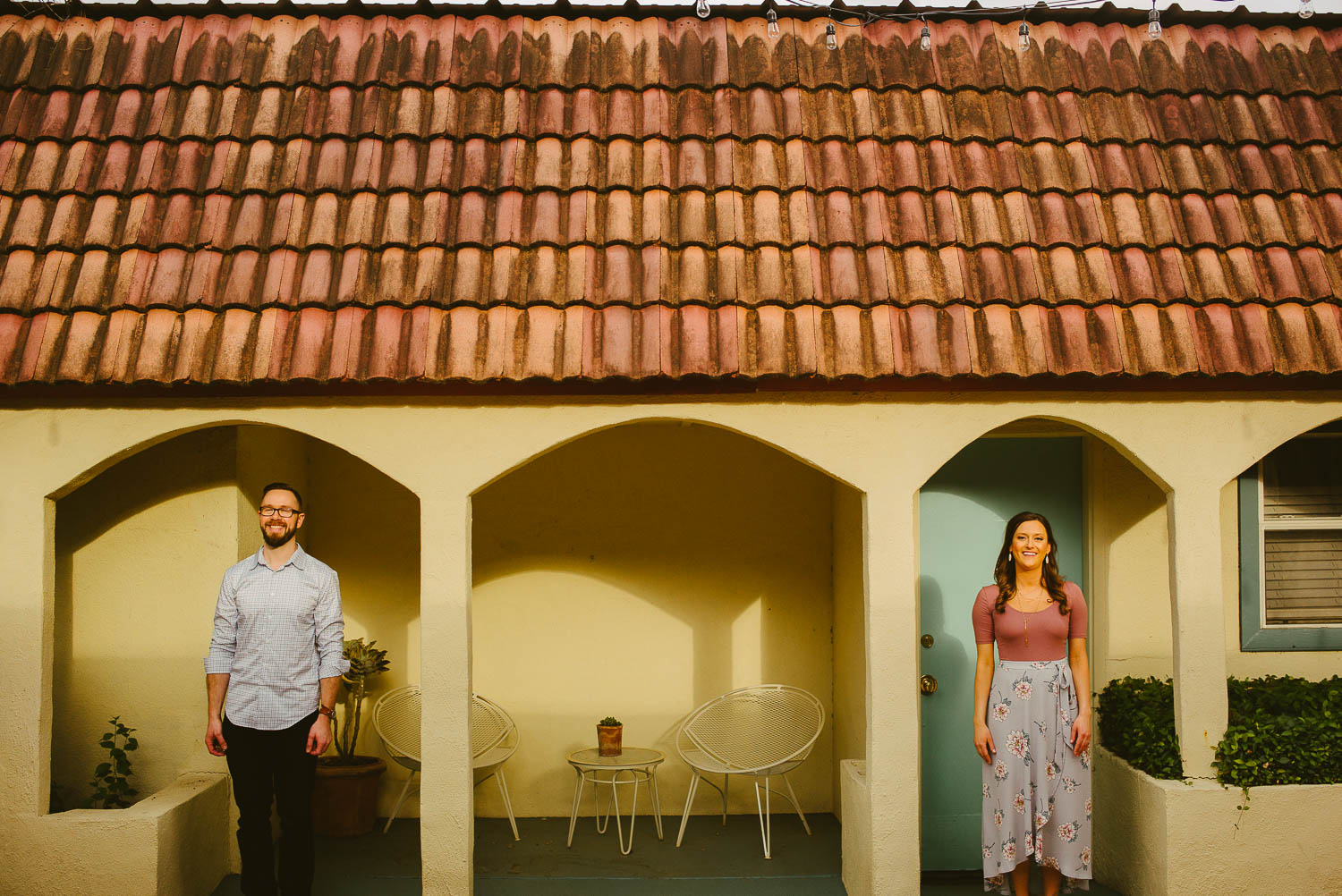 Austin Engagement session Wes Anderson inspired engagement session Austin Engagement Downtown