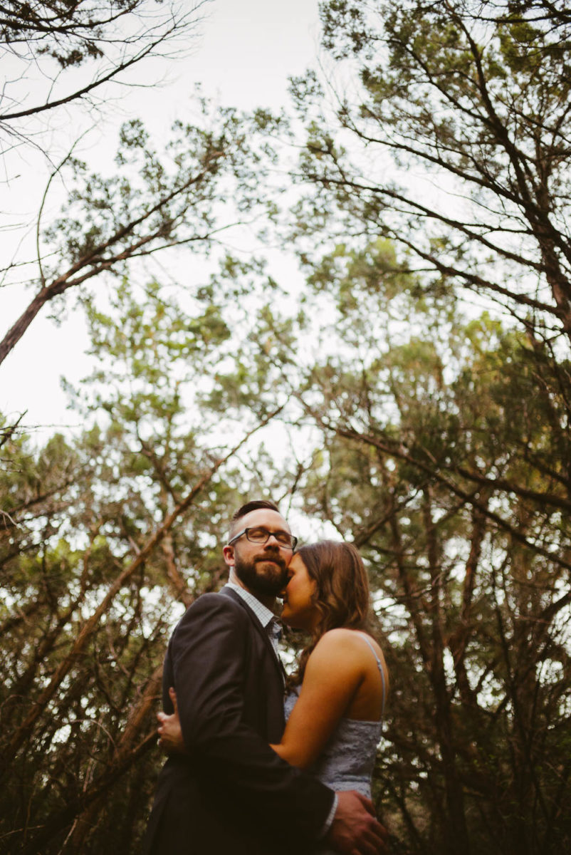 Good looking couple at Balcones District Park Austin Engagement Downtown