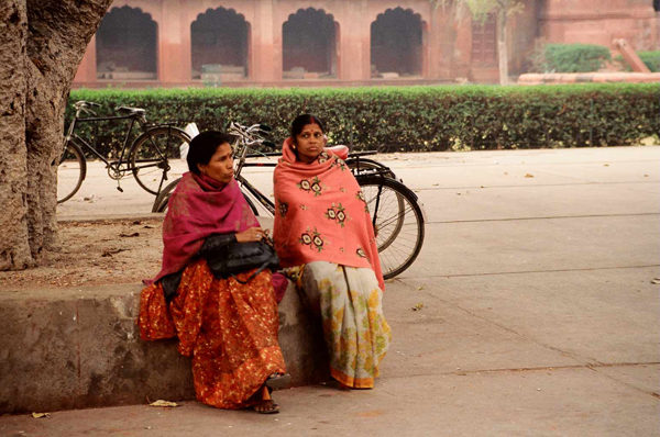 Ladies in shade Agra, India