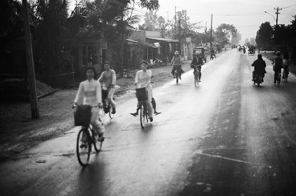 Vietnam 1996 photographed from the back of a bus