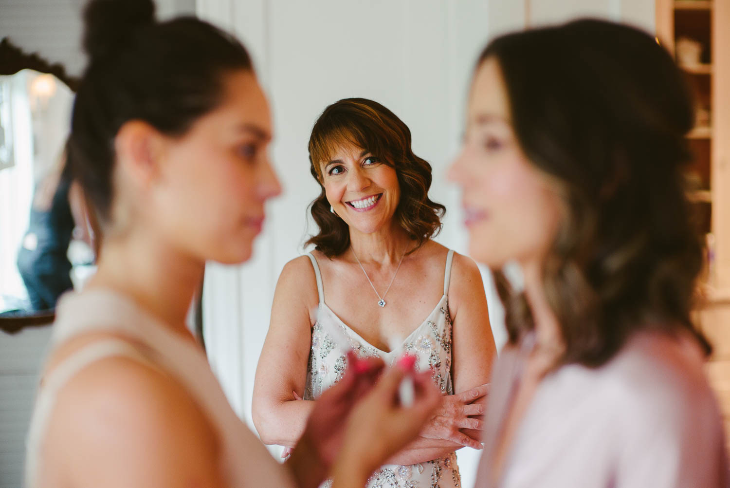 Mother of the bride looks so happy with an adoring look toward her daughter in Houston Texas -Leica photographer-Philip Thomas Photography