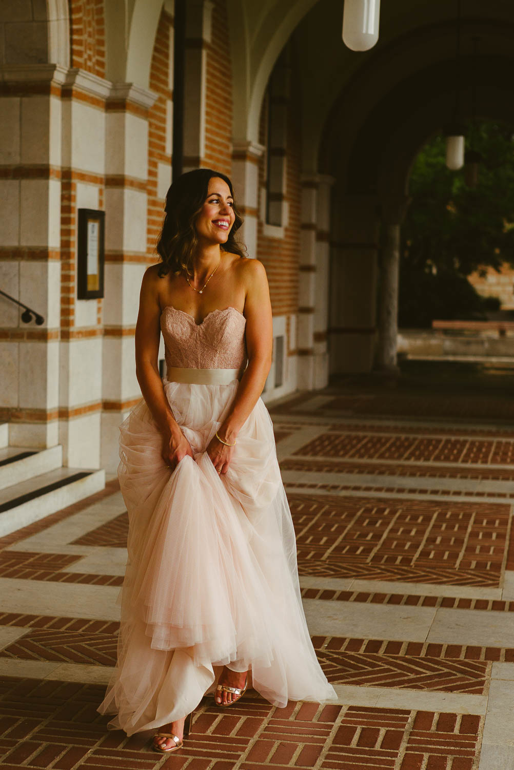 Rice University Bridal Portrait in heavy showers and high humidity -Leica photographer-Philip Thomas Photography