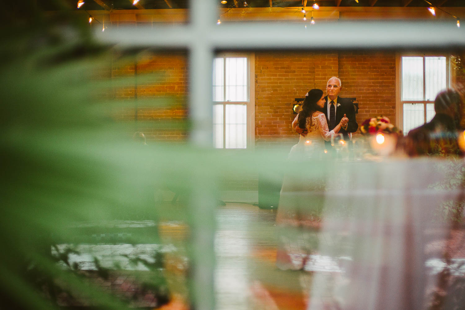 Grandfather and bride dance