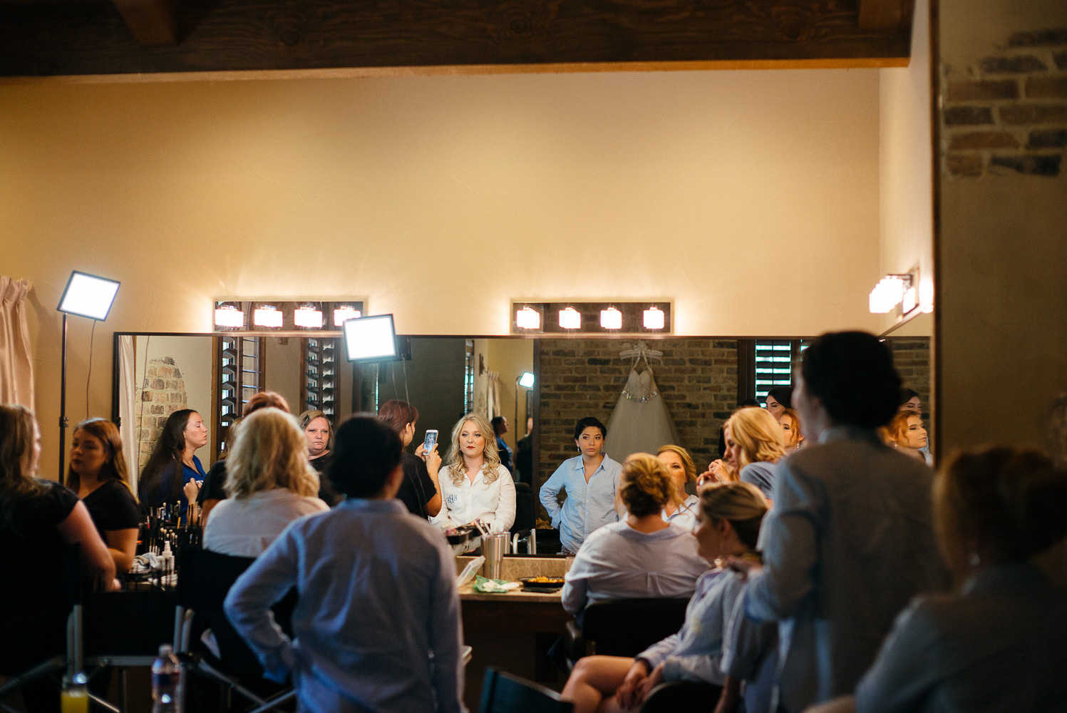 Bride and bridesmaids get ready at Chandelier of Gruene-06