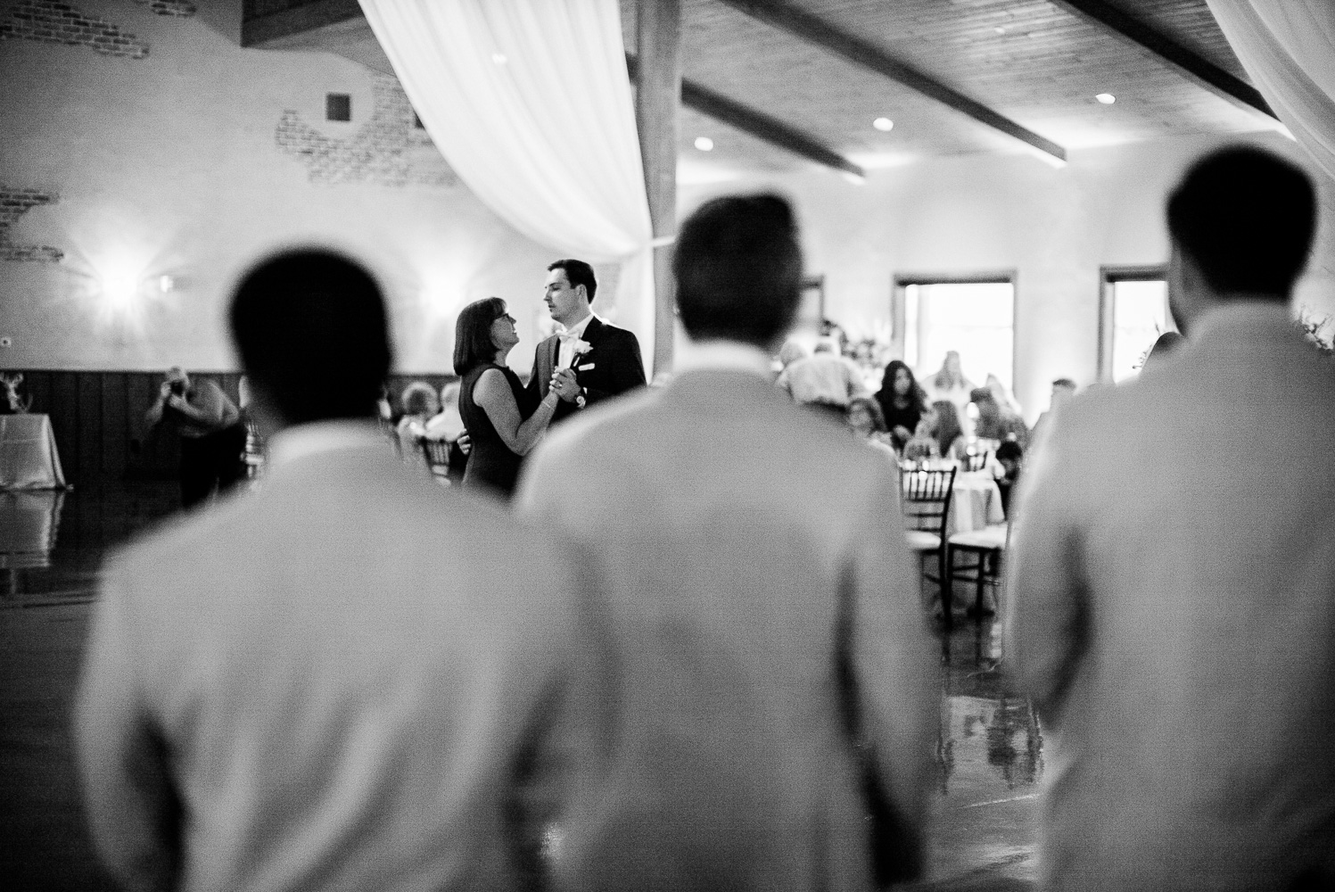 First dance between mother and son at Chandelier of Gruene Wedding Reception-31