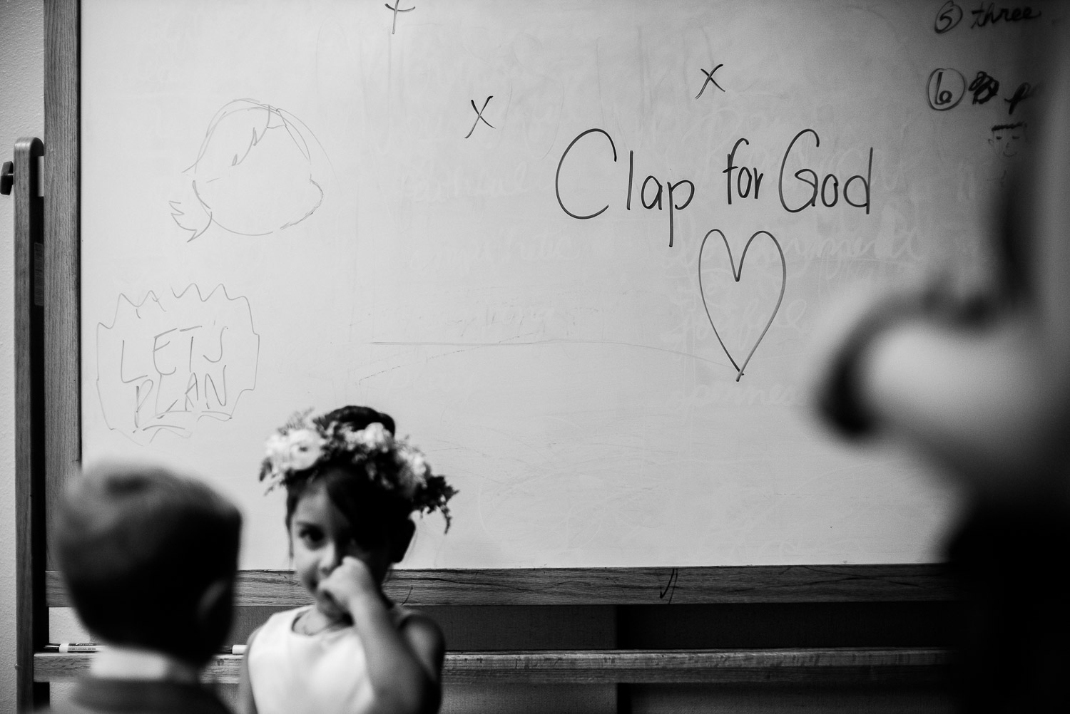 The writings on the wall at Our Lady of Perpetual Help Wedding-13