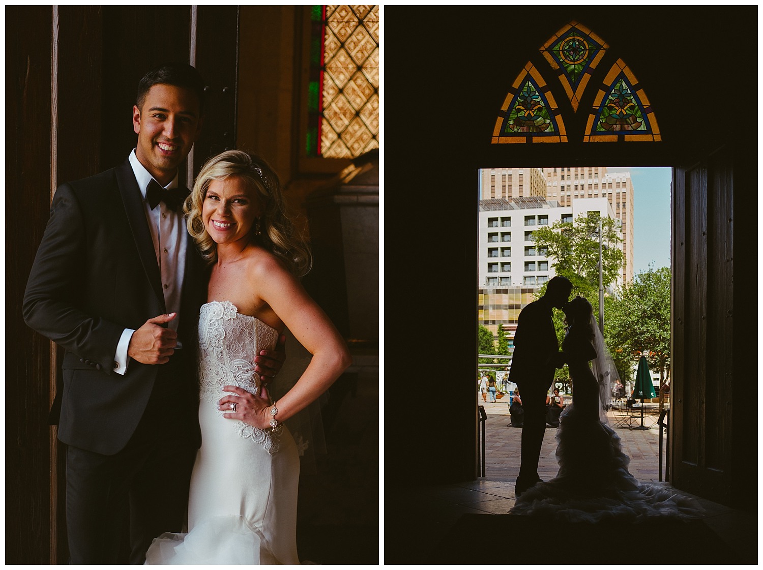 Just married couple post San Fernando Cathedral Wedding-28